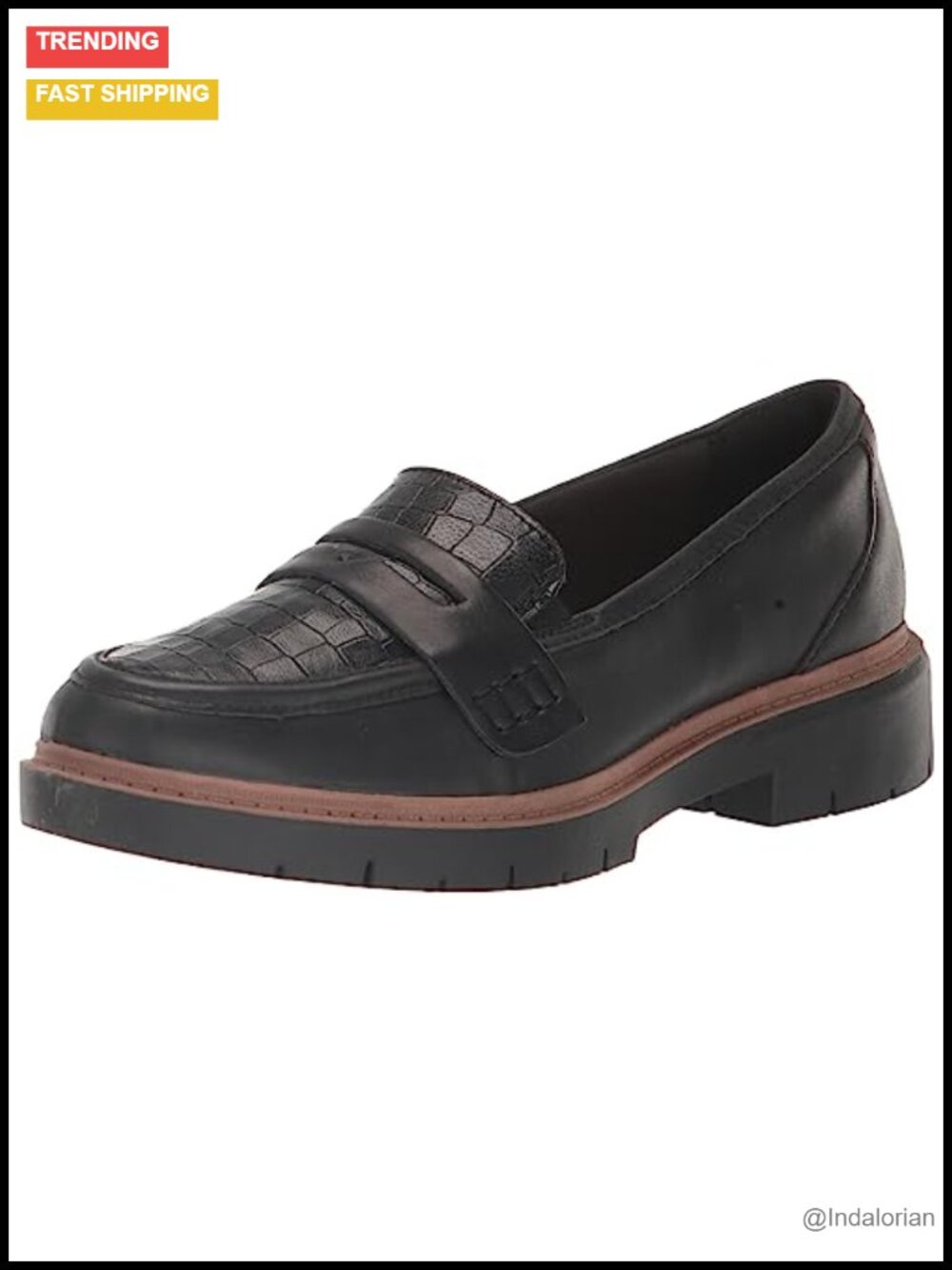 Faux Leather Loafers Slip Resistant Pull-On Comfort Casual Shoes